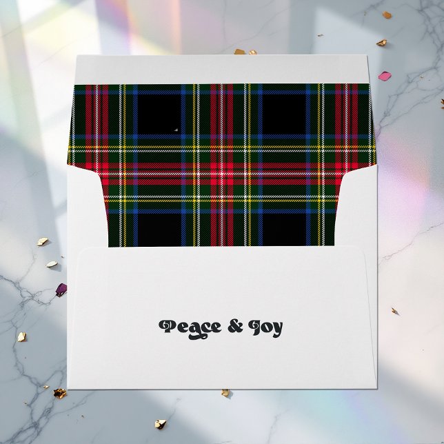 Peace & Joy Plaid Christmas Envelope (Peace & Joy Plaid Christmas Envelope)