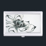 Peace l Beautiful Watercolor Lotus Business Card Holder<br><div class="desc">Original Chinese brush painting or Japanese sumi-e (watercolor) of a lotus blossom. Add custom text if desired.</div>