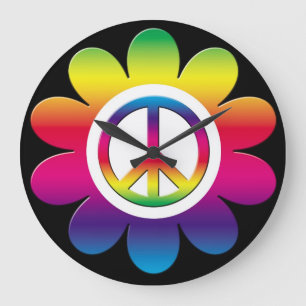 Peace Large Clock