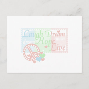 Peace Laugh Dream Hope Live Postcard