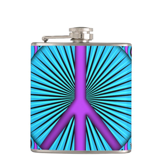 Peace ~ Leaf Hip Flask (Front)