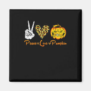 Peace Leopard Love Scary Pumpkin Halloween Costume Magnet