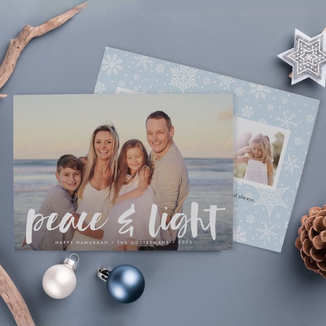 Peace & Light | Hanukkah Photo Card (Creator Uploaded)