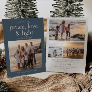 Peace, Light & Love Hanukkah Holiday Card