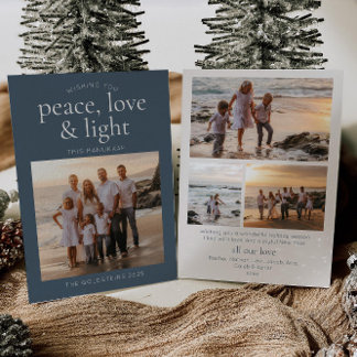 Peace, Light & Love Hanukkah Holiday Card