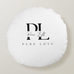 “Peace Light – Pure Love Logo Round Cushion