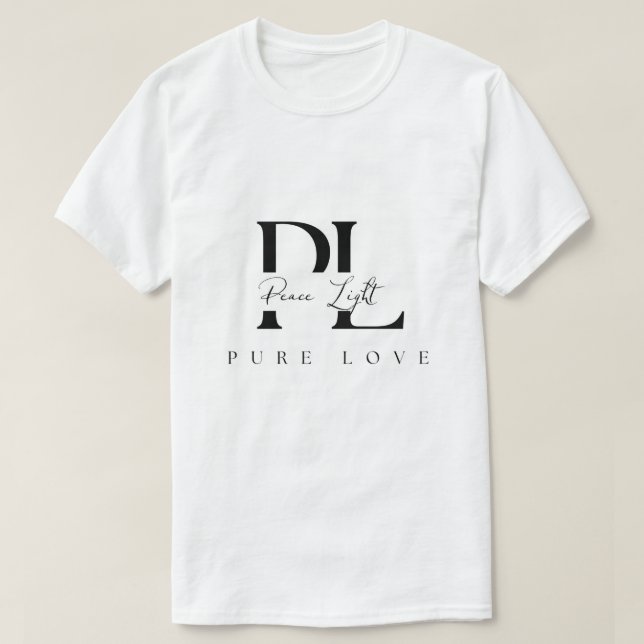“Peace Light – Pure Love Logo T-Shirt (Design Front)
