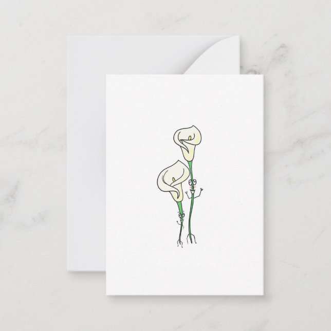 peace lilies, cute flower themed card (Front)