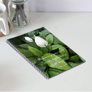 Peace Lily Aristotle Philosophical Wisdom Quotee Notebook