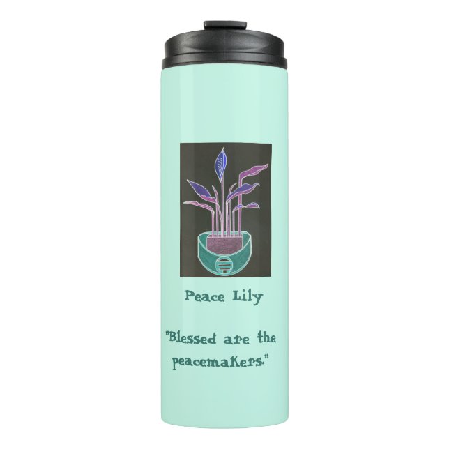 Peace Lily Thermal Tumbler (Front)