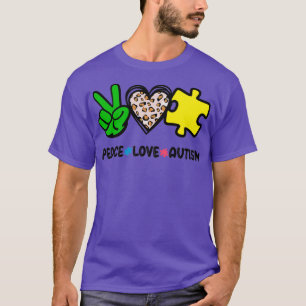 Peace Loave Autism Autism Awareness T-Shirt