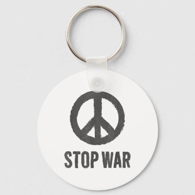 Peace Logo Hippie-symbol Stop War Protest Peace Si Key Ring (Front)