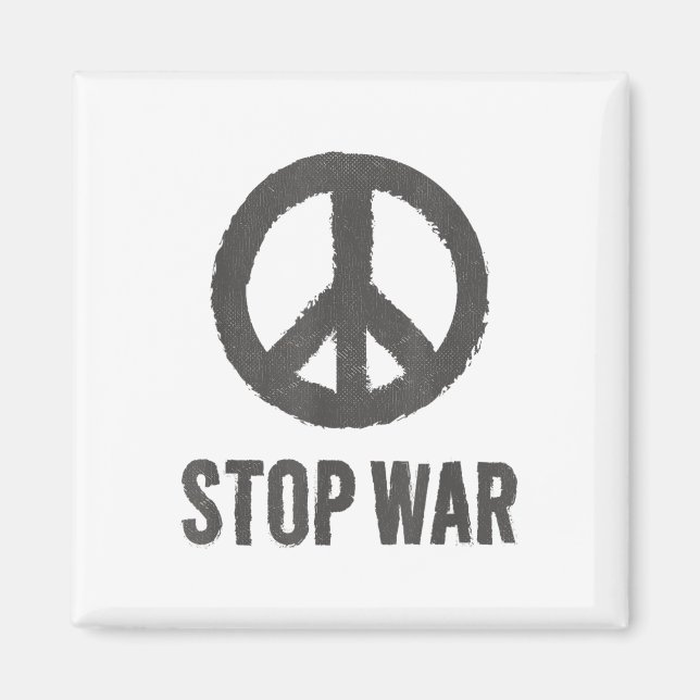 Peace Logo Hippie-symbol Stop War Protest Peace Si Magnet (Front)