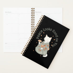 Peace Looks Good on You - Kimono Clad Cat Planner