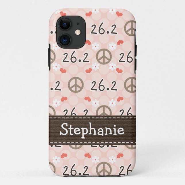 Peace Love 26.2 Case-Mate iPhone Case (Back)