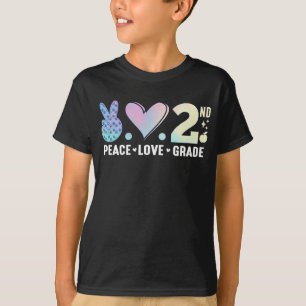 Peace Love 2nd Grade Back To School T-Shirt