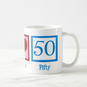 Peace Love 50 Coffee Mug