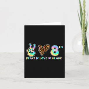 Peace Love 8th Grade Squad Back to School Teacher Card