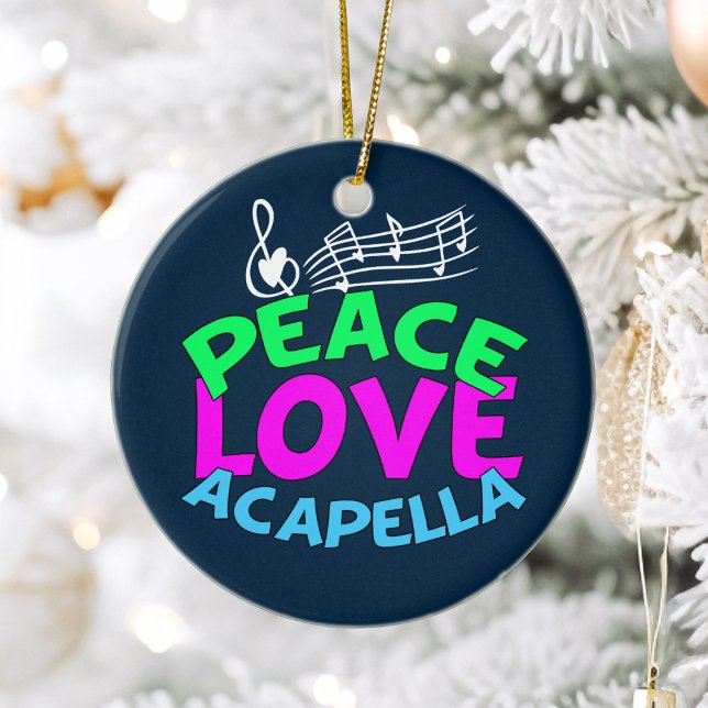 Peace Love Acapella Ceramic Tree Decoration (Creator Uploaded)