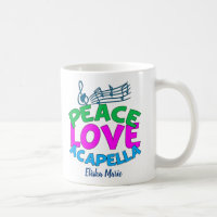 Peace Love Acapella Group Cute Monogram