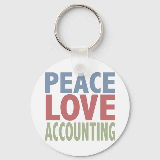 Peace Love Accounting Key Ring (Front)