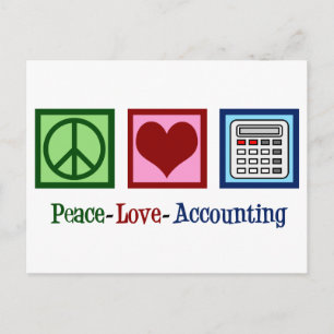 Peace Love Accounting Postcard