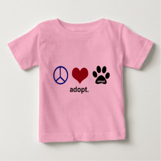 Peace, Love, Adopt Baby T-Shirt