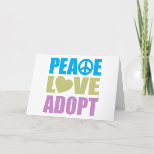 Peace Love Adopt Card