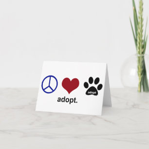 Peace, Love, Adopt Card