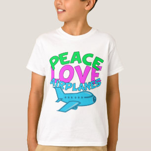 Peace Love Aeroplanes T-Shirt