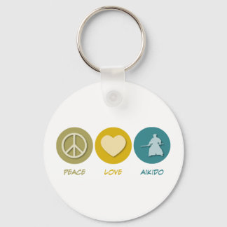 Peace Love Aikido Key Ring