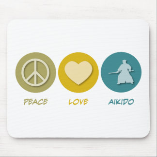 Peace Love Aikido Mouse Pad