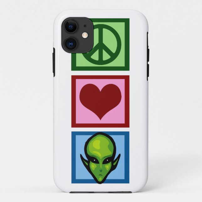 Peace Love Aliens Case-Mate iPhone Case (Back)