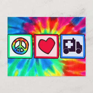 Peace, Love, Ambulance Postcard