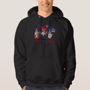 Peace Love America Gnome Independence Day T-Shirt Hoodie