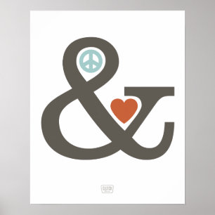 Peace & Love (Ampersand Series) Poster