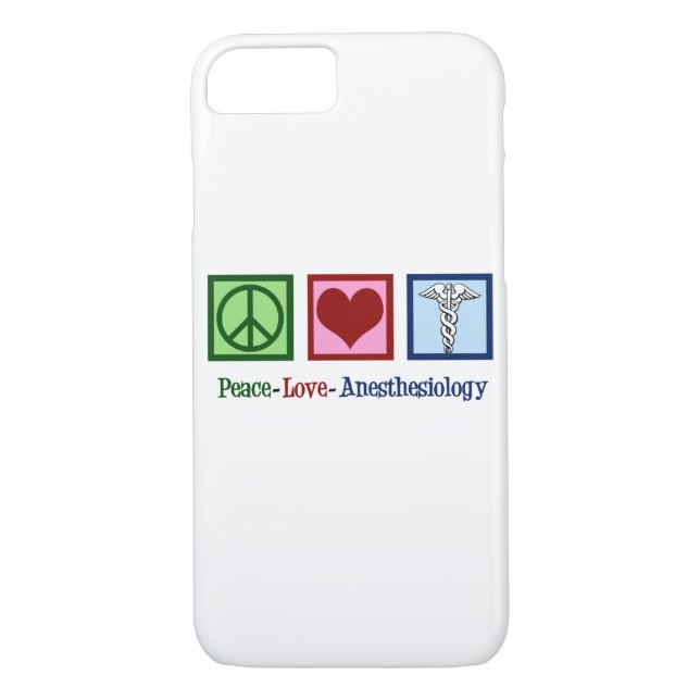 Peace Love Anaesthesiology Case-Mate iPhone Case (Back)