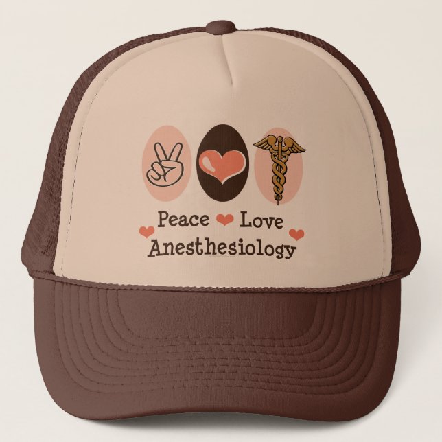 Peace Love Anaesthesiology Hat (Front)
