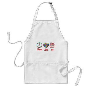 Peace Love and 50 Standard Apron