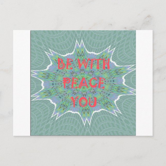 Peace, Love, and African Print: Peace Be With You Postcard (Front)
