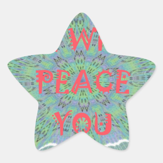 Peace, Love, and African Print: Peace Be With You Star Sticker (Front)