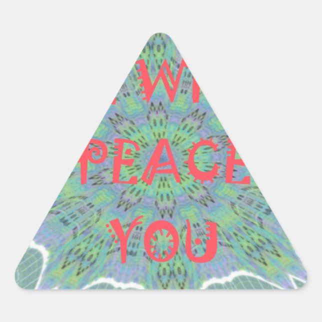 Peace, Love, and African Print: Peace Be With You Triangle Sticker (Front)