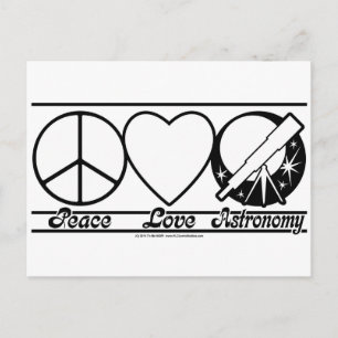 Peace Love and Astronomy Postcard