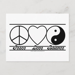 Peace Love and Balance Postcard
