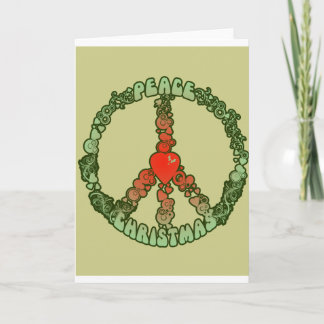 Peace Love and Christmas Holiday Card