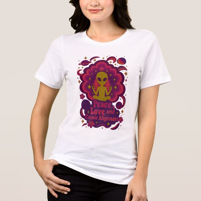 Peace Love and Cosmic Alignment – Cosmic Souls Tri-Blend Shirt (Front)