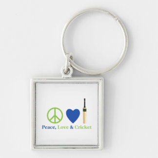 Peace Love and Cricket Tees and Gifts Key Ring
