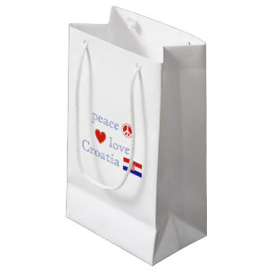 Peace Love and Croatia Small Gift Bag