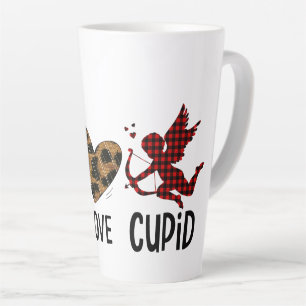 Peace, Love, and Cupid Latte Mug