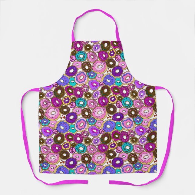 Peace Love and Doughnuts Apron (Front)